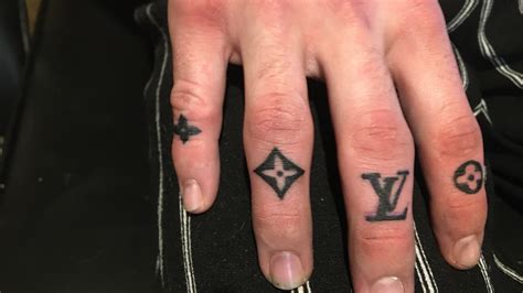 louis vuitton tattoo girl|louis vuitton finger tattoo.